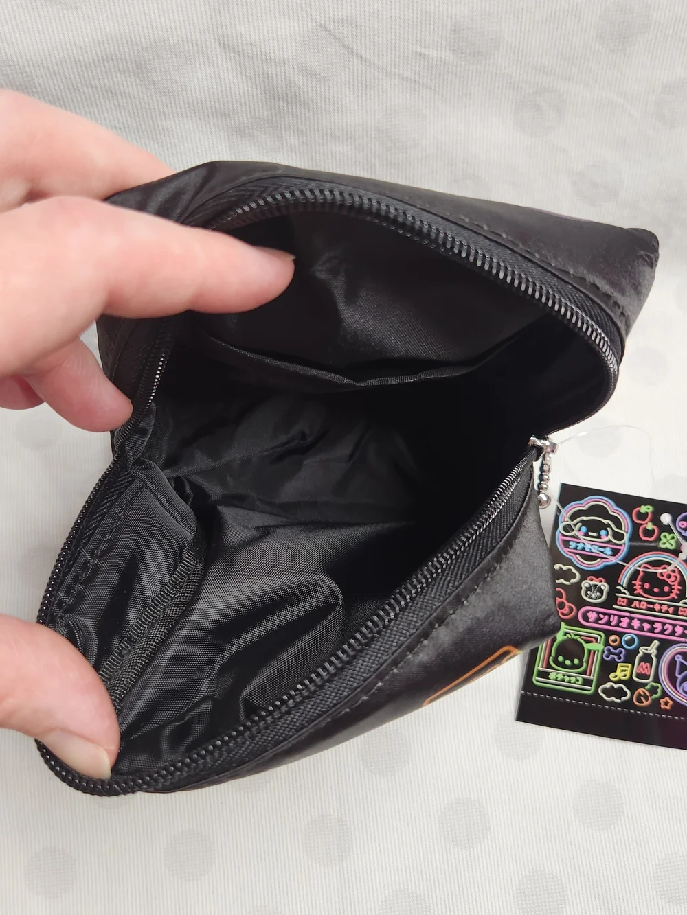 Sanrio Characters Vivid Neon Square Zipper Pouch NWT
